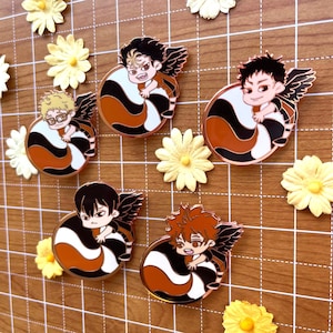 Naikyuu Volleyball boys: Karasuno- Hinata, Kageyama, Tsukishima, Nishinoya, Daichi
