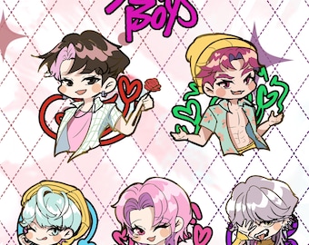 Kpop Demon boy band enamel Pins