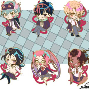 Universum superster school AU emaille pins