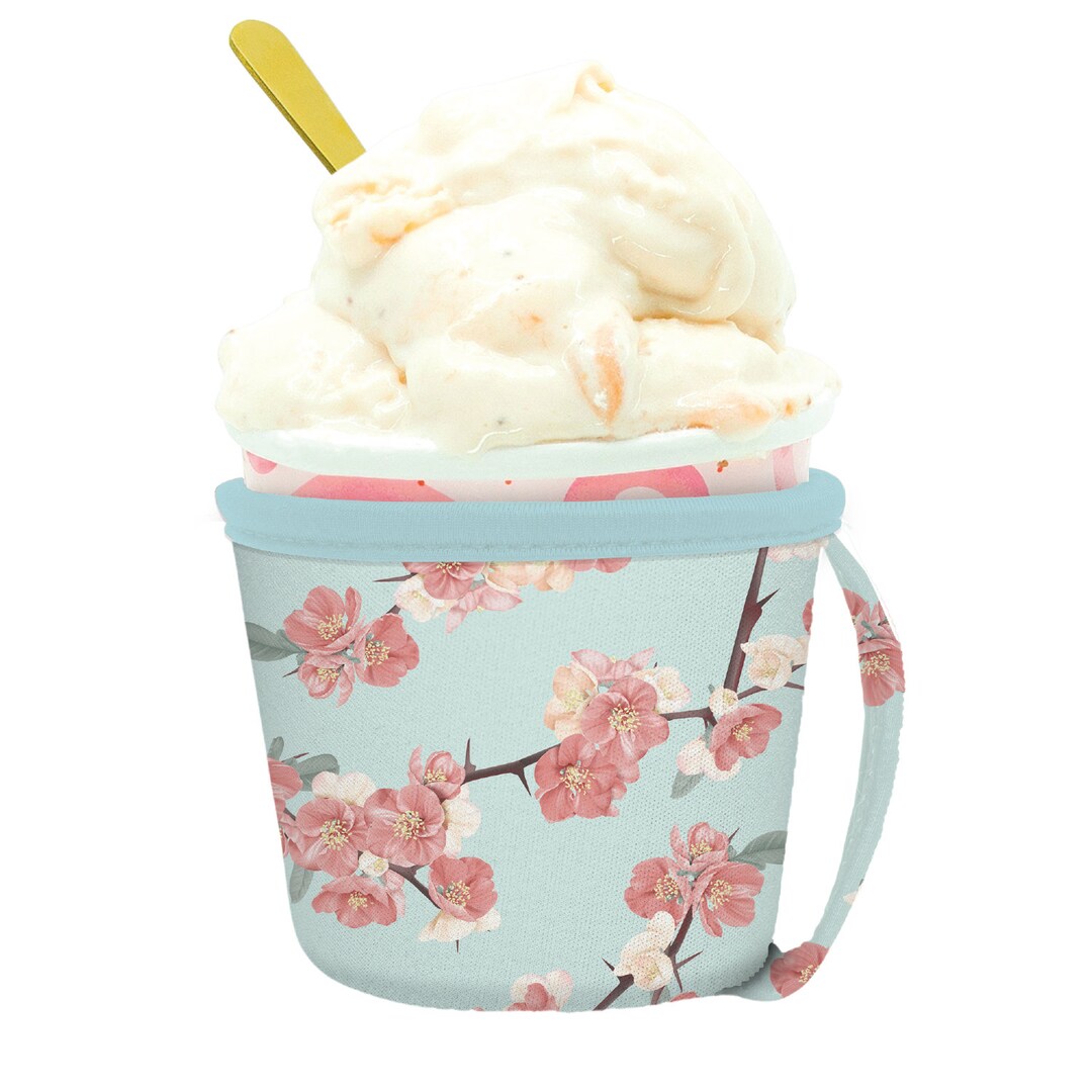 Cherry Blossom Ice Cream Pint Sleeve pink Cozy ice Cream Cozybeverage