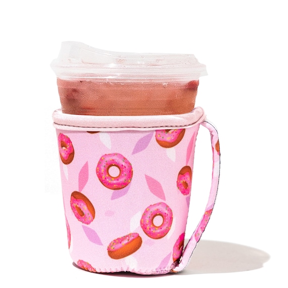 Donut Bliss Small Coffee Insulator|white Cozy |coffee Cup Sleeve