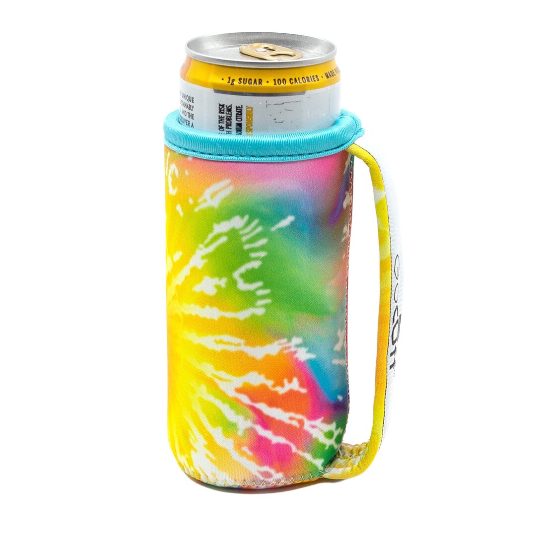 Sunflower Power Tie Dye Can Cozy Rainbow Cozy slim Can With Etsy