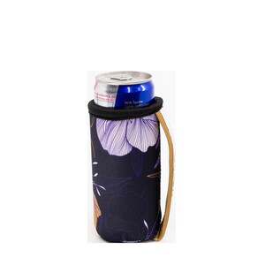 Royal Floral Slim Can Sleeve | Skinny Luxury Flower Can Insulator for Picnics, Beach Outings, Parties | Unique Gift for Mom, Wife, Her