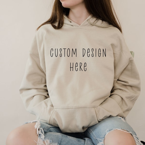 Custom Text Hoodie, Unisex Custom Design Hoodie, Personalized Sweater, Custom Photo Hoodie, Custom Logo Hoodie, Custom Made Sweater