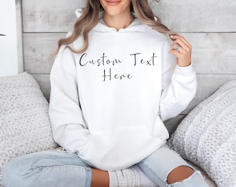 Custom Text and Photo Hoodie Front and Back, Unisex Custom Design Hoodie, Personalized Sweater, Custom Photo Hoodie, Custom Logo Hoodie