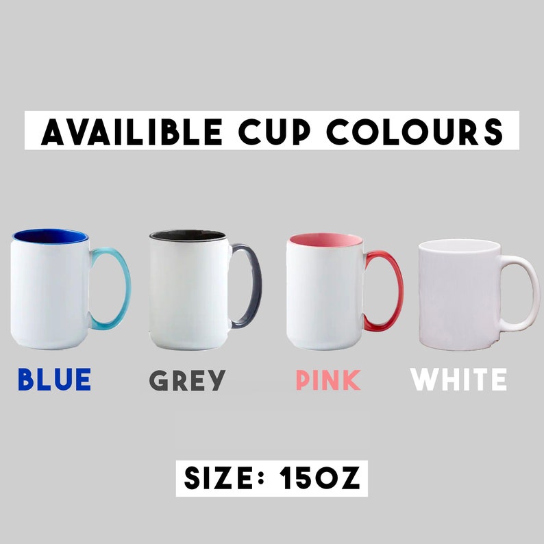 15oz Custom Photo Mug, Personalized Photo on Mug, Ceramic Coffee Mug, Custom Mug Photo, Mug Birthday Gift, Colourful Custom Mug image 4