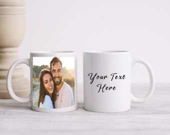 15oz Custom Photo Mug, Personalized Photo on Mug, Ceramic Coffee Mug, Custom Mug Photo, Mug Birthday Gift, Colourful Custom Mug