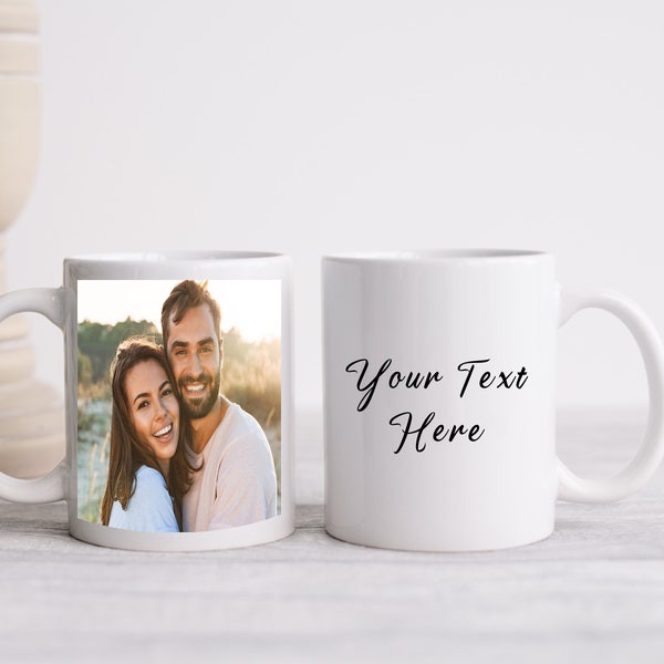 15oz Custom Photo Mug, Personalized Photo on Mug, Ceramic Coffee Mug, Custom Mug Photo, Mug Birthday Gift, Colourful Custom Mug