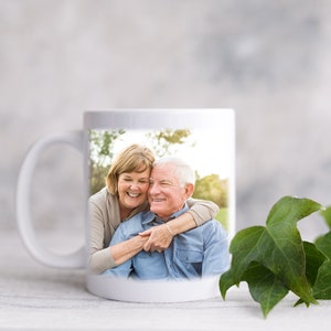 15oz Custom Photo Mug, Personalized Photo on Mug, Ceramic Coffee Mug, Custom Mug Photo, Mug Birthday Gift, Colourful Custom Mug image 2