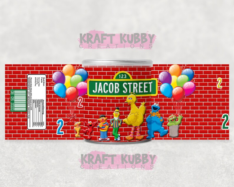 Party Templates DIGITAL OR PRINTED Party Treats Custom Canned Chips Labels Party Favors Personalized Pringles Can Labels