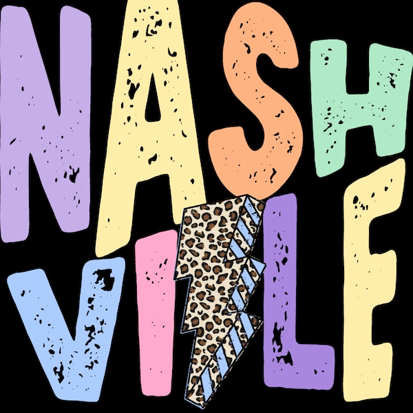 Nashville pastel PNG digital download