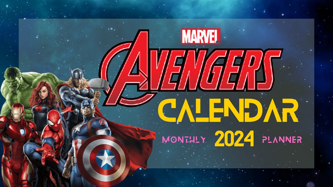 Marvel Avengers 2024 Calendar and Monthly Planner Etsy