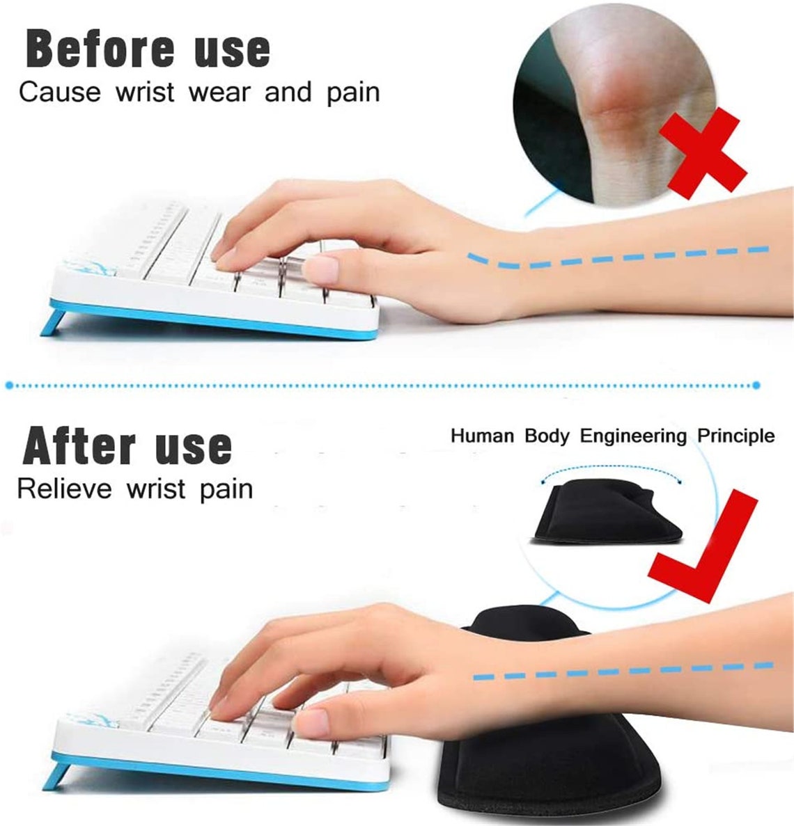 Ergonomic Keyboard Wrist Rest Pad and Mouse Wrist Rest Support Etsy