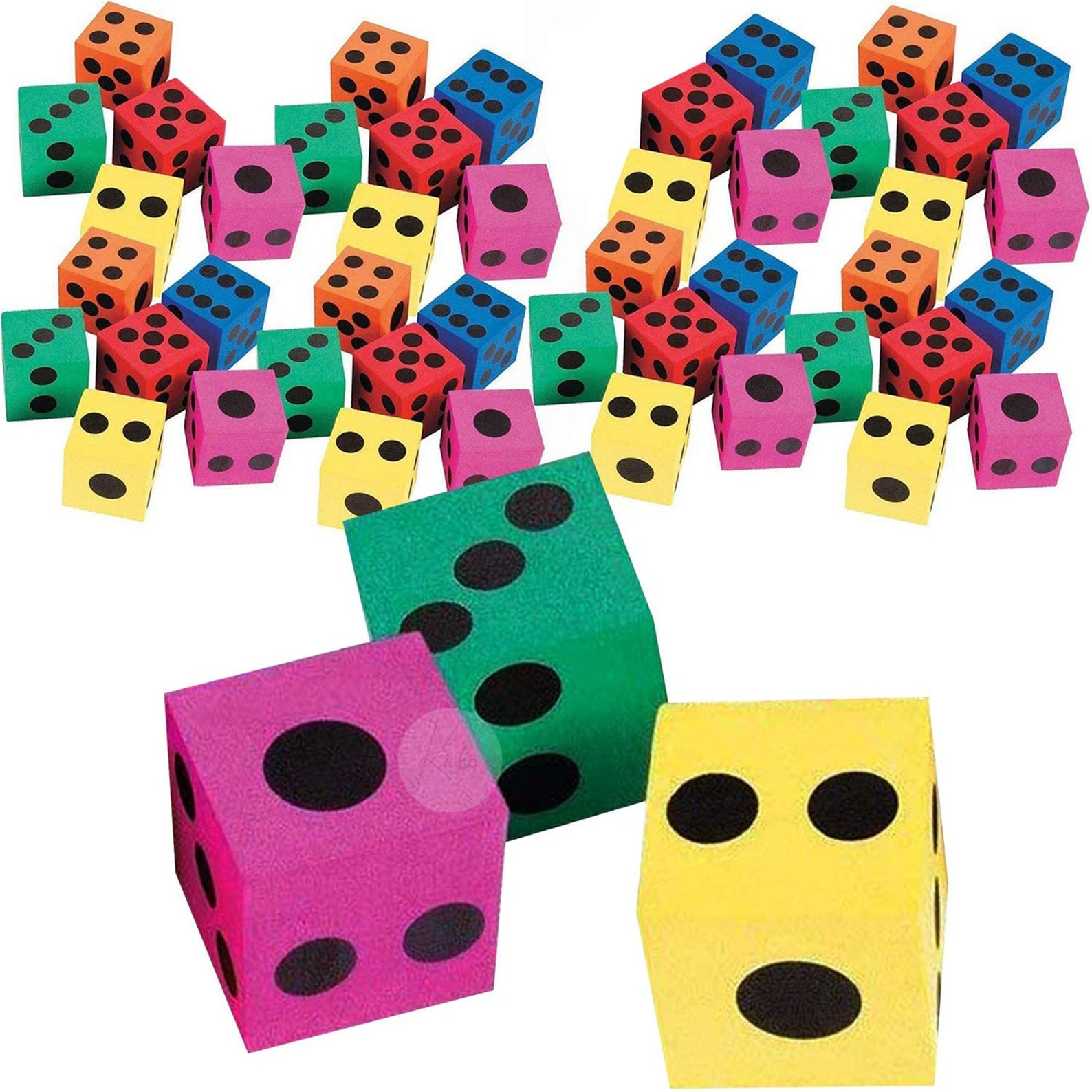 Foam Dice Set Assorted Colorful Big Square Blocks Perfect for Etsy