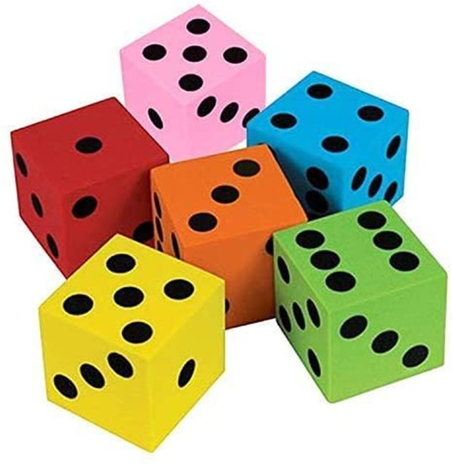 Foam Dice Set Assorted Colorful Big Square Blocks Perfect for Etsy