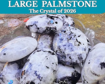 MOONSTONE PALMSTONE LARGE The Crystal of 2026 | Intuition, Calm, Emotional Balance & New Beginnings – Blessed and Charged at the Treehouse