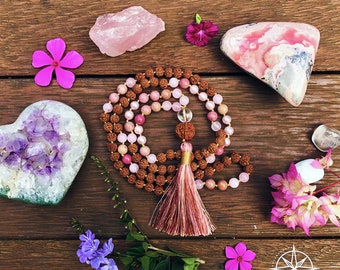 The NURTURE Mala - 108 bead ethically sourced crystal meditation and prayer beads