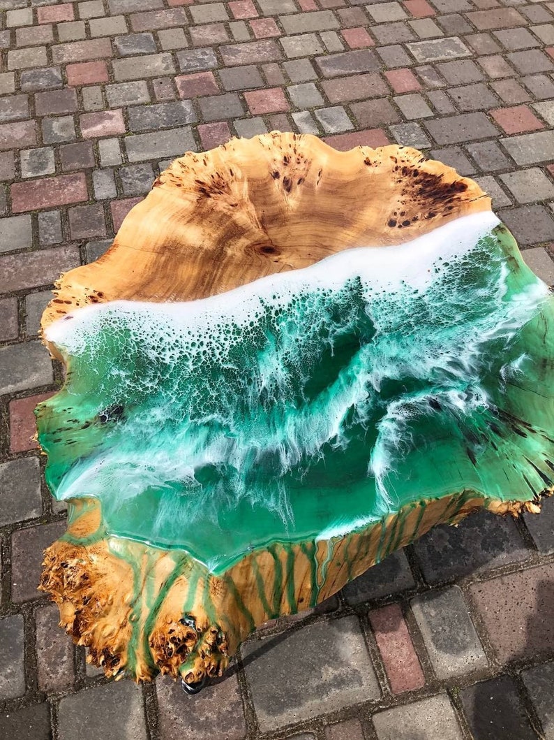 Epoxy Resin Coffee Table Epoxy Coffee Table Poplar Table Etsy