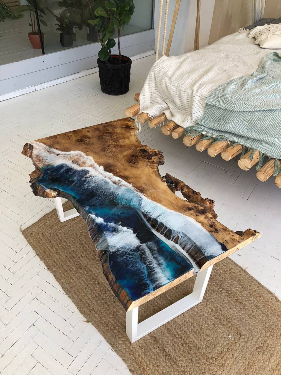 Table basse en résine table époxy plateau de table basse Etsy France