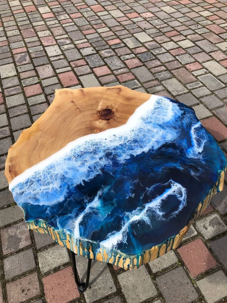 Epoxy Resin Coffee Table Round Coffee Table Epoxy Coffee Etsy