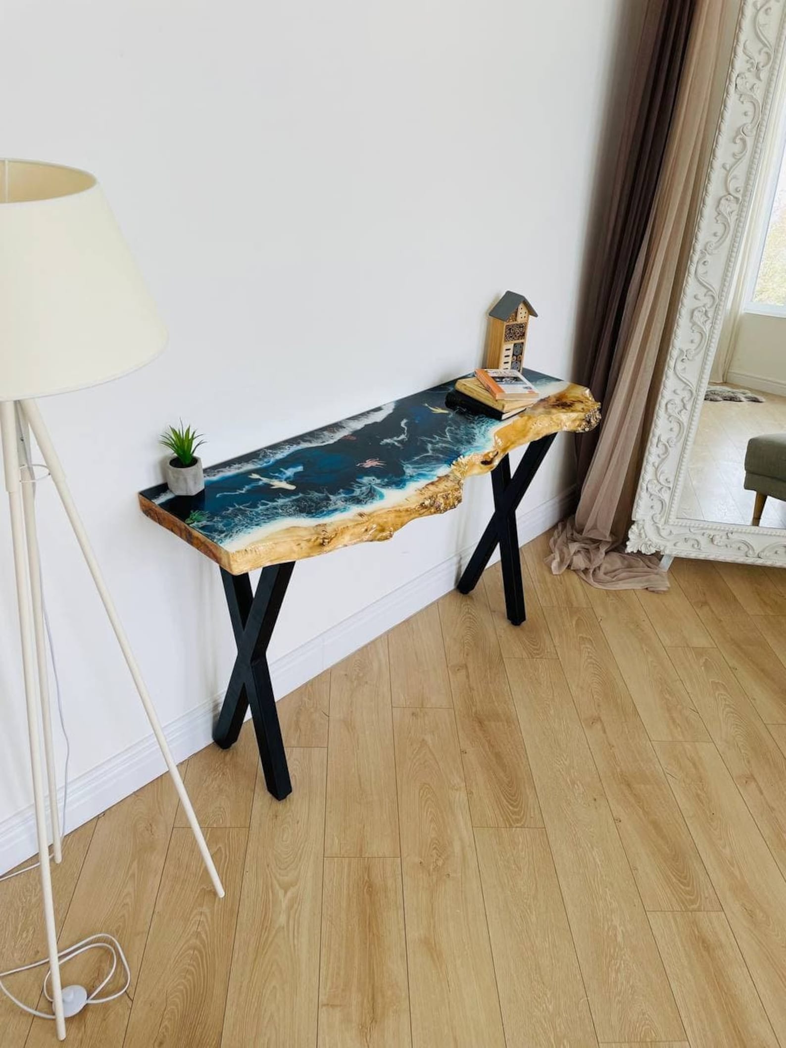 Custom Epoxy Resin Desk, Wood Resin Desk, Custom Office Table, Home