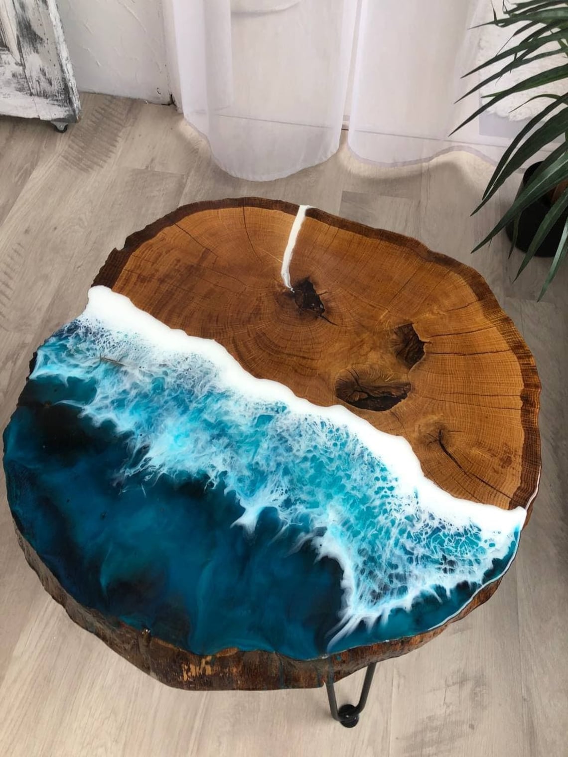 Epoxy resin coffee table Live edge coffee table Epoxy coffee Etsy
