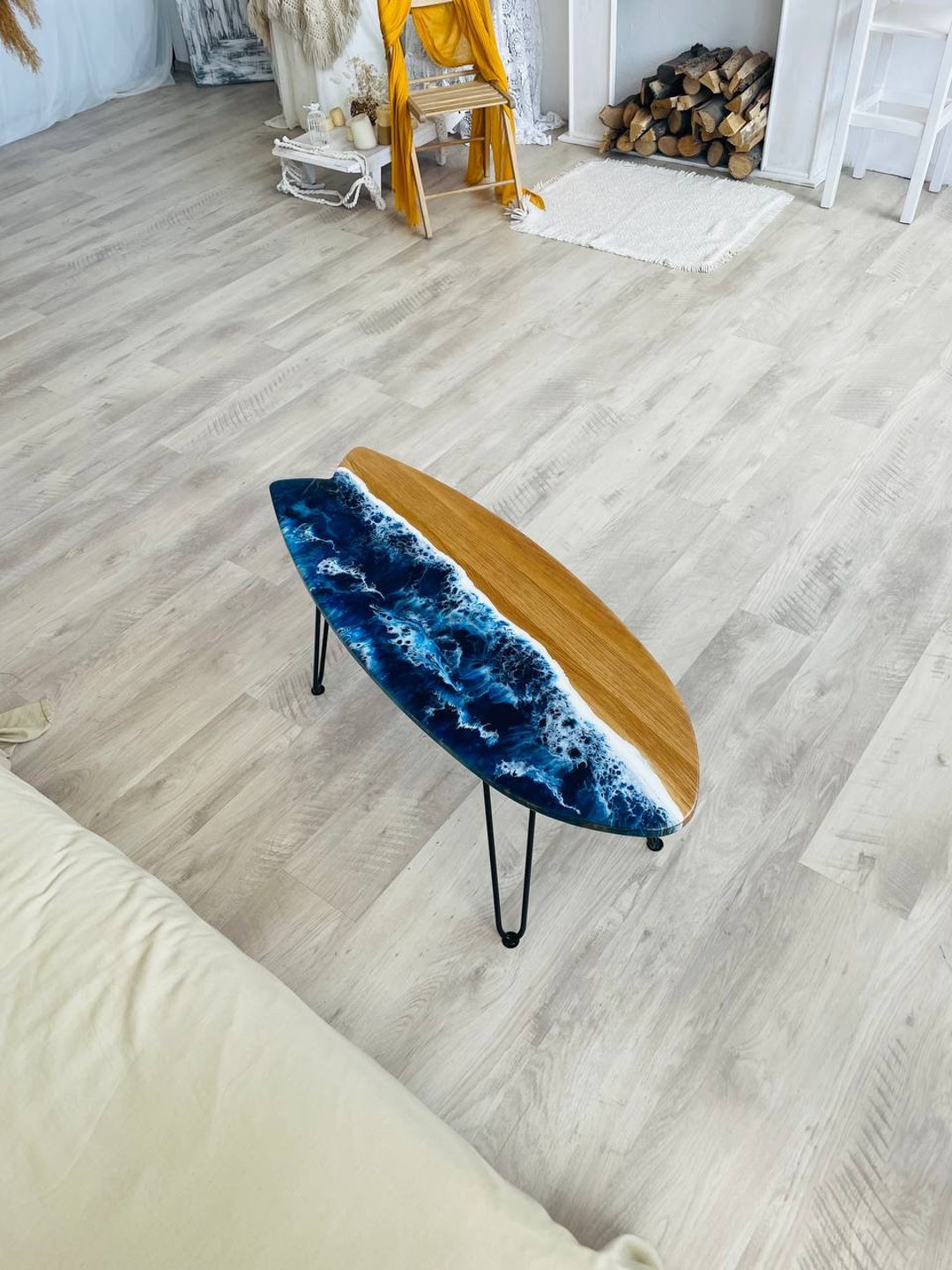 Handcrafted New Home Table, Surfboard Epoxy Table, Nautical Home Accent ...