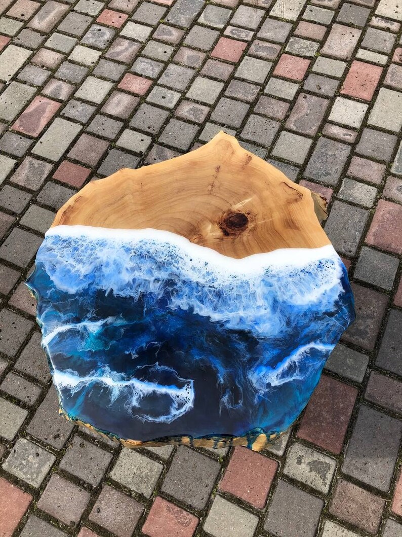 Epoxy Resin Coffee Table Round Coffee Table Epoxy Coffee Etsy