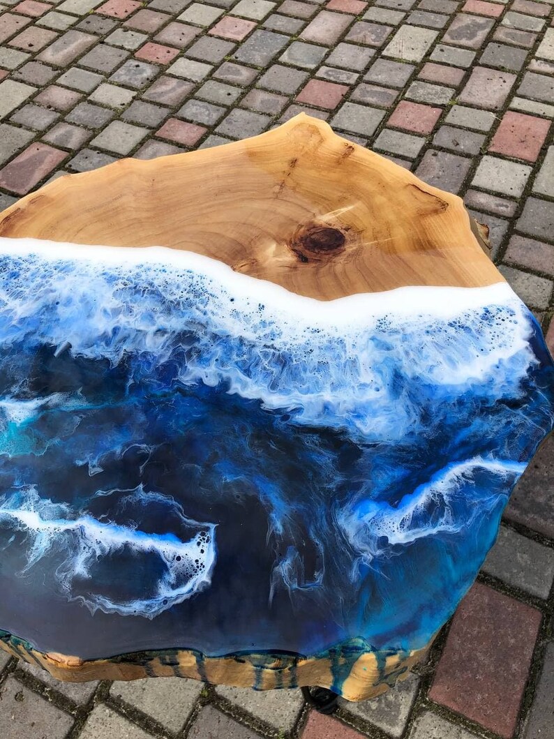 Epoxy Resin Coffee Table Round Coffee Table Epoxy Coffee Etsy