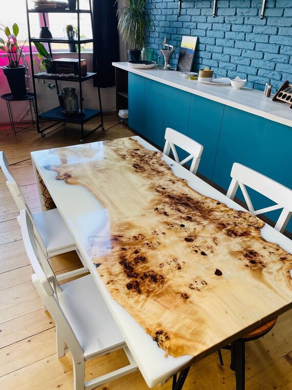 White resin dining deals table