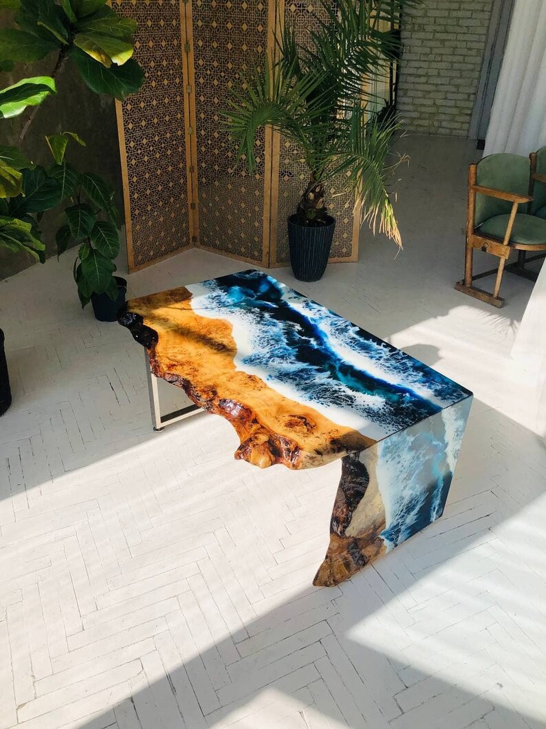 Epoxy Resin Coffee Table Ocean Coffee Table Custom Etsy