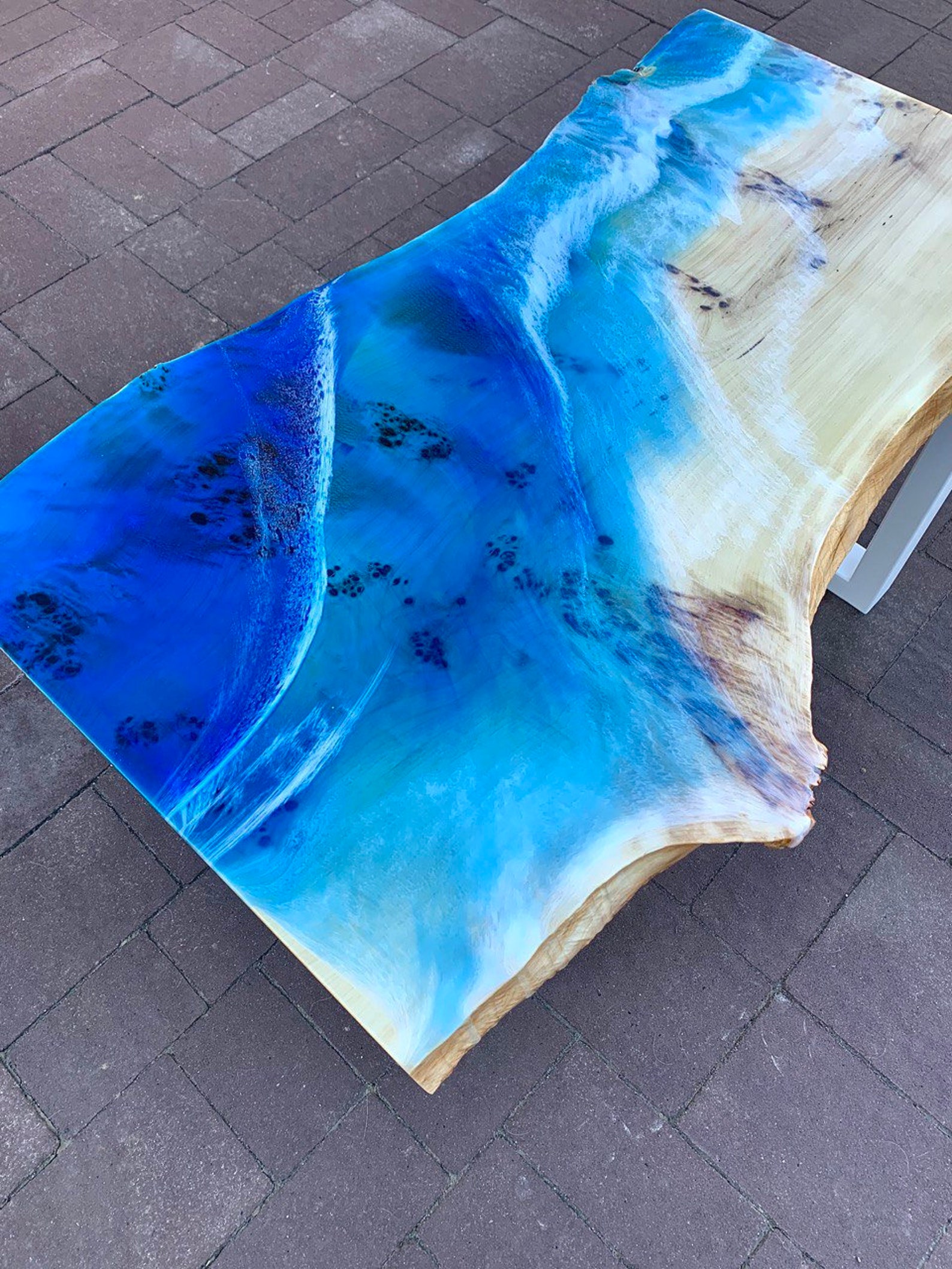 Ocean Epoxy Coffee Table Living Room Epoxy Table Small Epoxy Etsy