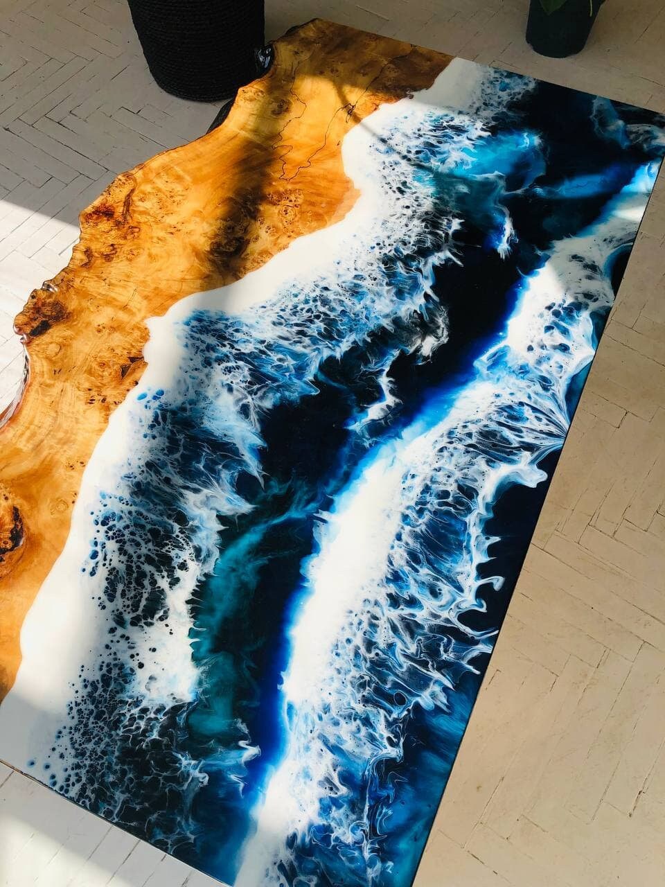 Epoxy Resin Coffee Table Ocean Coffee Table Custom Etsy