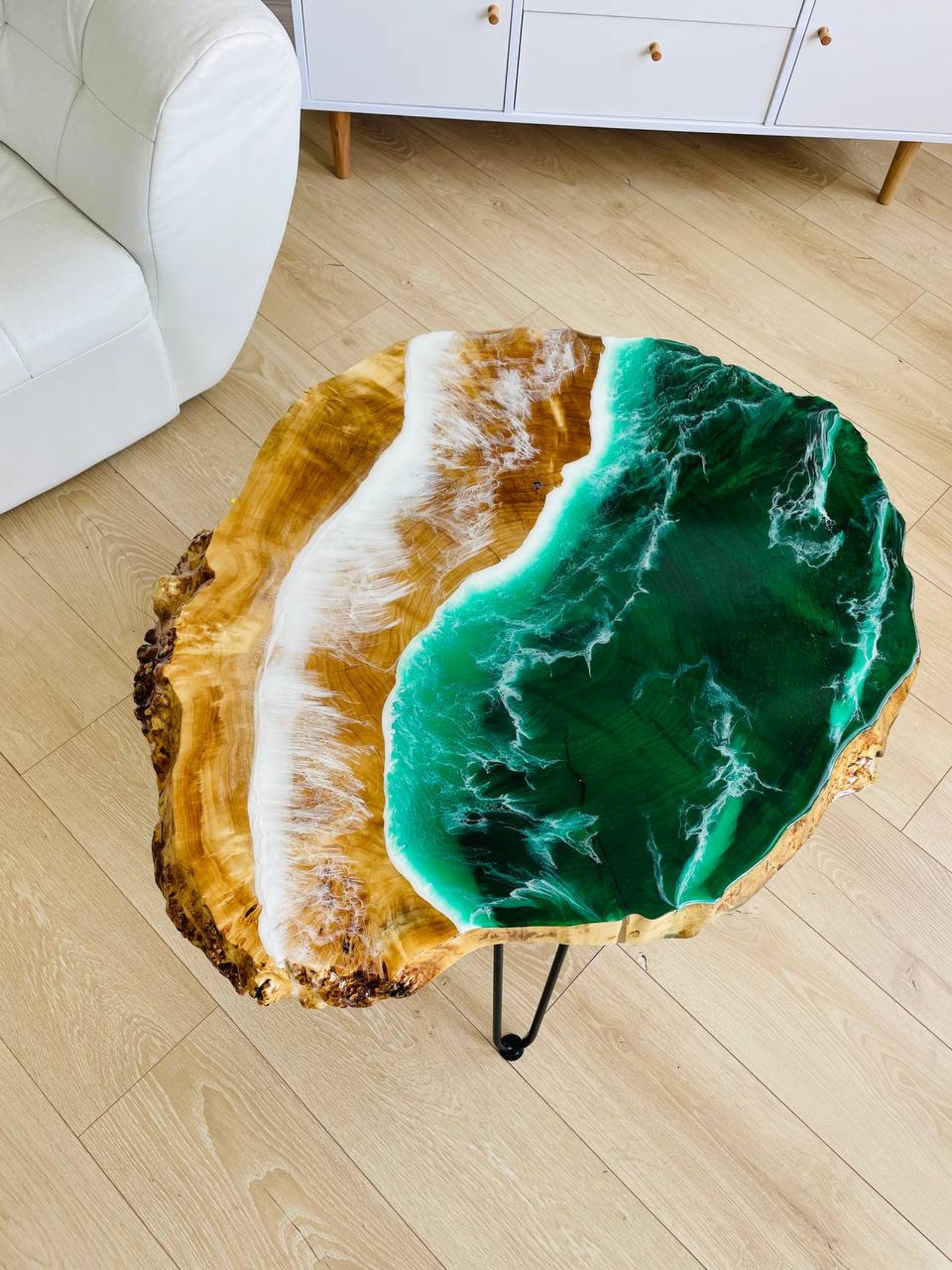 Wood Slab Epoxy Coffee Table Rustic Wood Slab Coffee Table Etsy