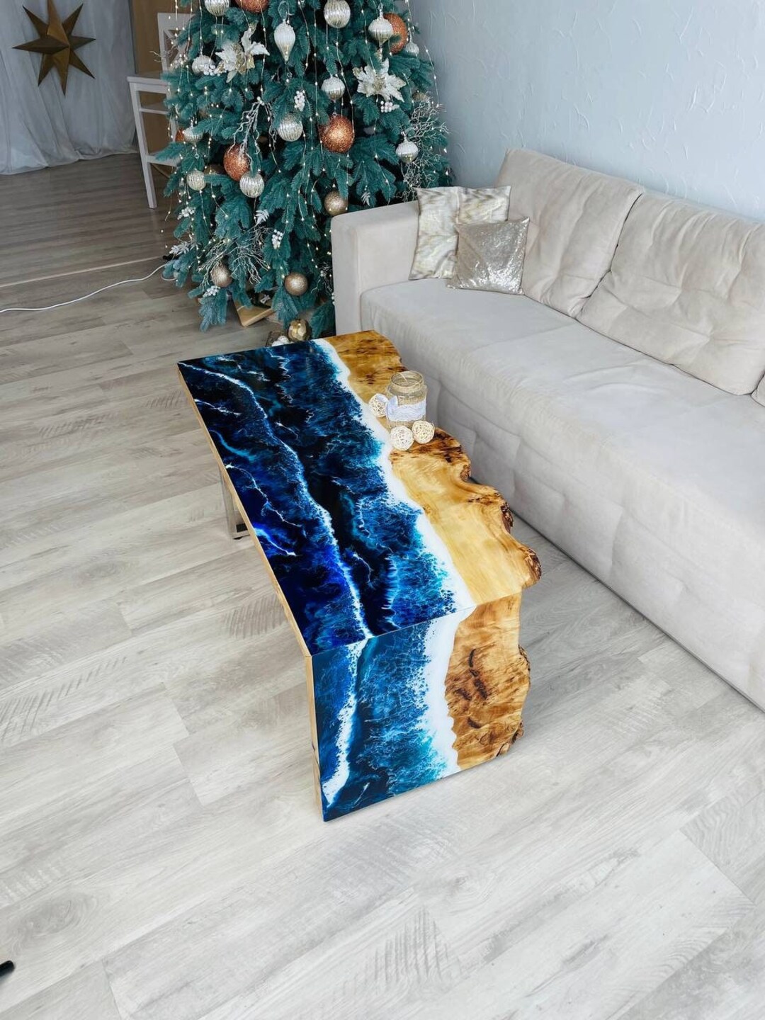 Waterfall Coffee Table Epoxy Resin Coffee Tables Wood Resin Etsy