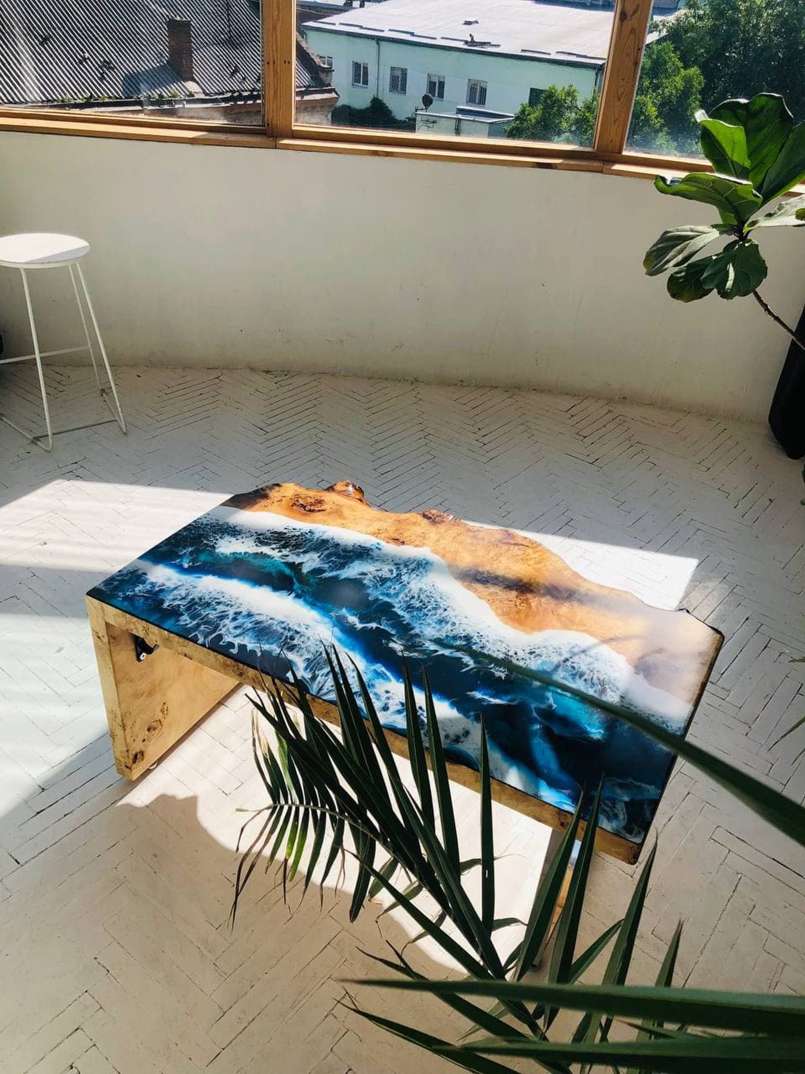 Epoxy Resin Coffee Table Ocean Coffee Table Custom Etsy