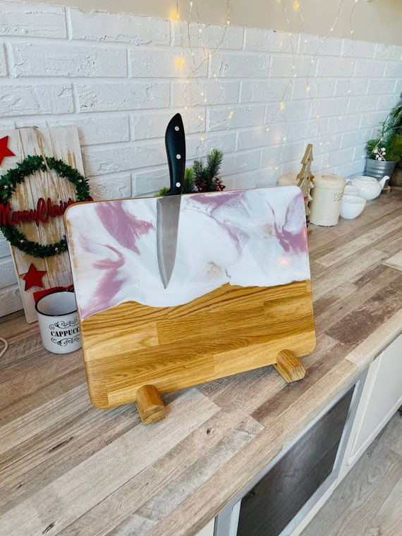 Knife Holder Knife Block Resin Art Wood Etsy