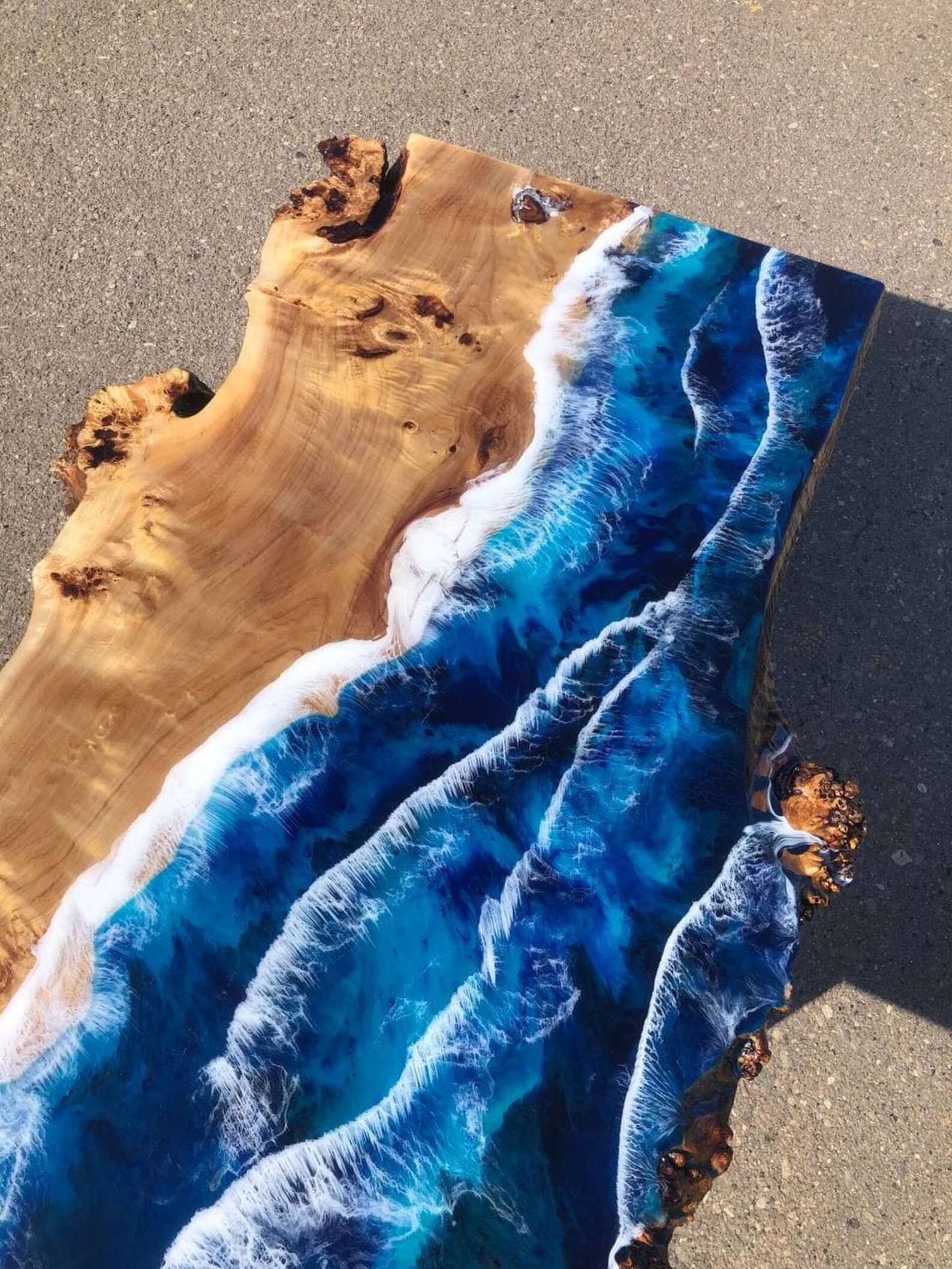 Epoxy resin table top Ocean Wave Epoxy Table Dining Table Etsy