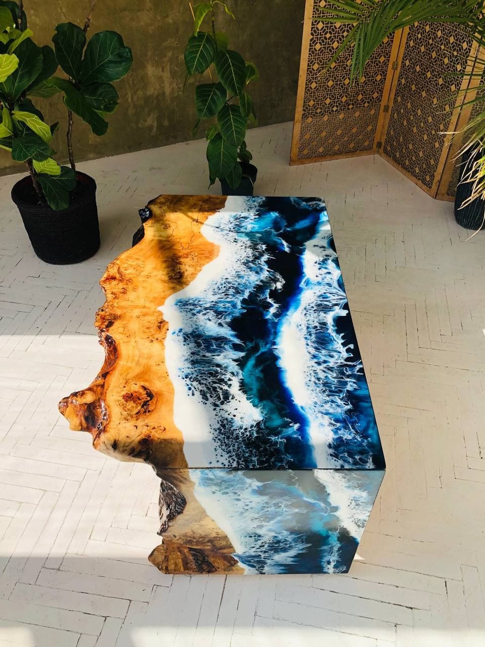 Epoxy Resin Coffee Table Ocean Coffee Table Custom Etsy