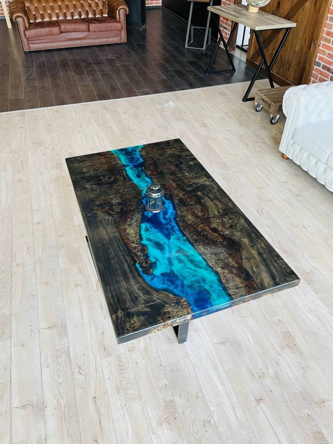 Epoxy Center Table Epoxy Rectangle Table Wood Working Etsy