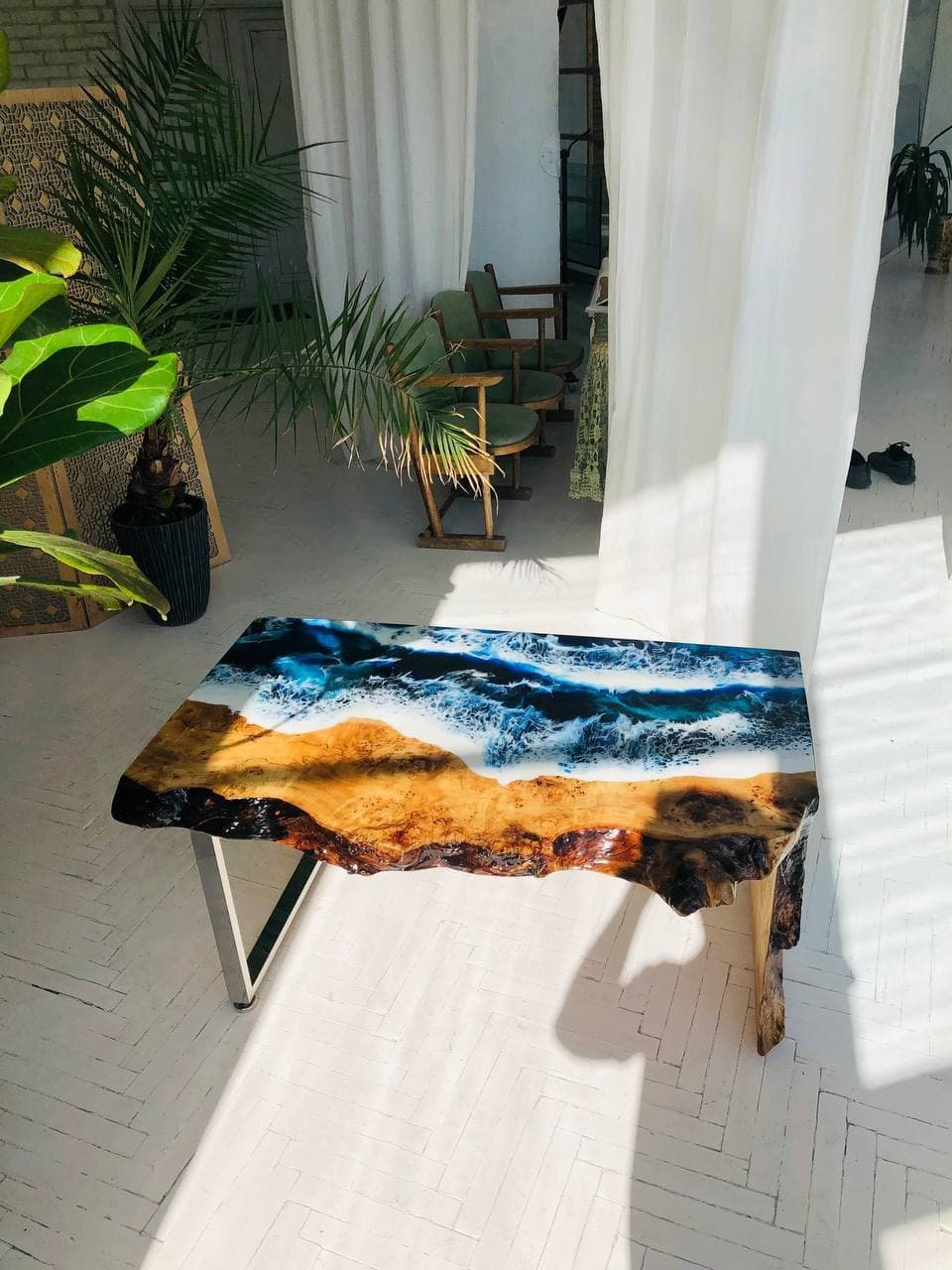 Epoxy Resin Coffee Table Ocean Coffee Table Custom Etsy