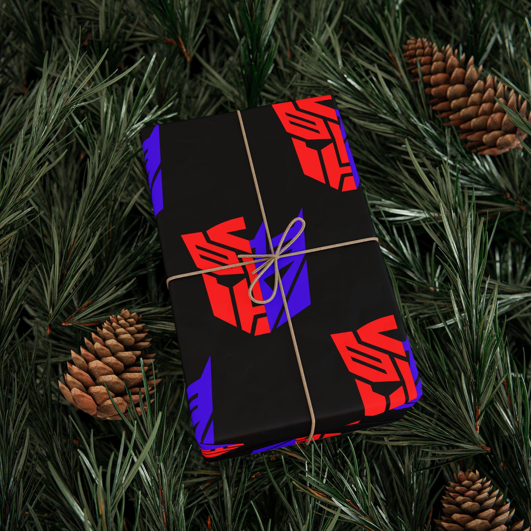 Transformers Wrapping Fun Transformers Wrapping Paper, Decepticons, Autobots, Black, Colorful ...