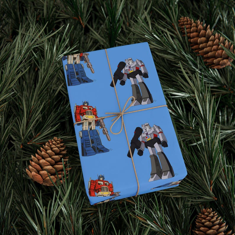 Transformers Wrapping Fun Transformers Wrapping Paper, Colorful Gift Wrap, Custom Gift ...