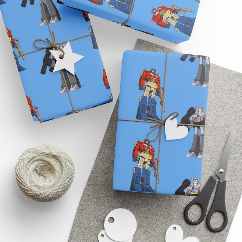 Transformers Wrapping Fun Transformers Wrapping Paper, Colorful Gift Wrap, Custom Gift ...