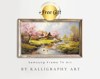 Frame TV Art Spring Landscape- Farmhouse TV Art, Cottage Country, Digital Download