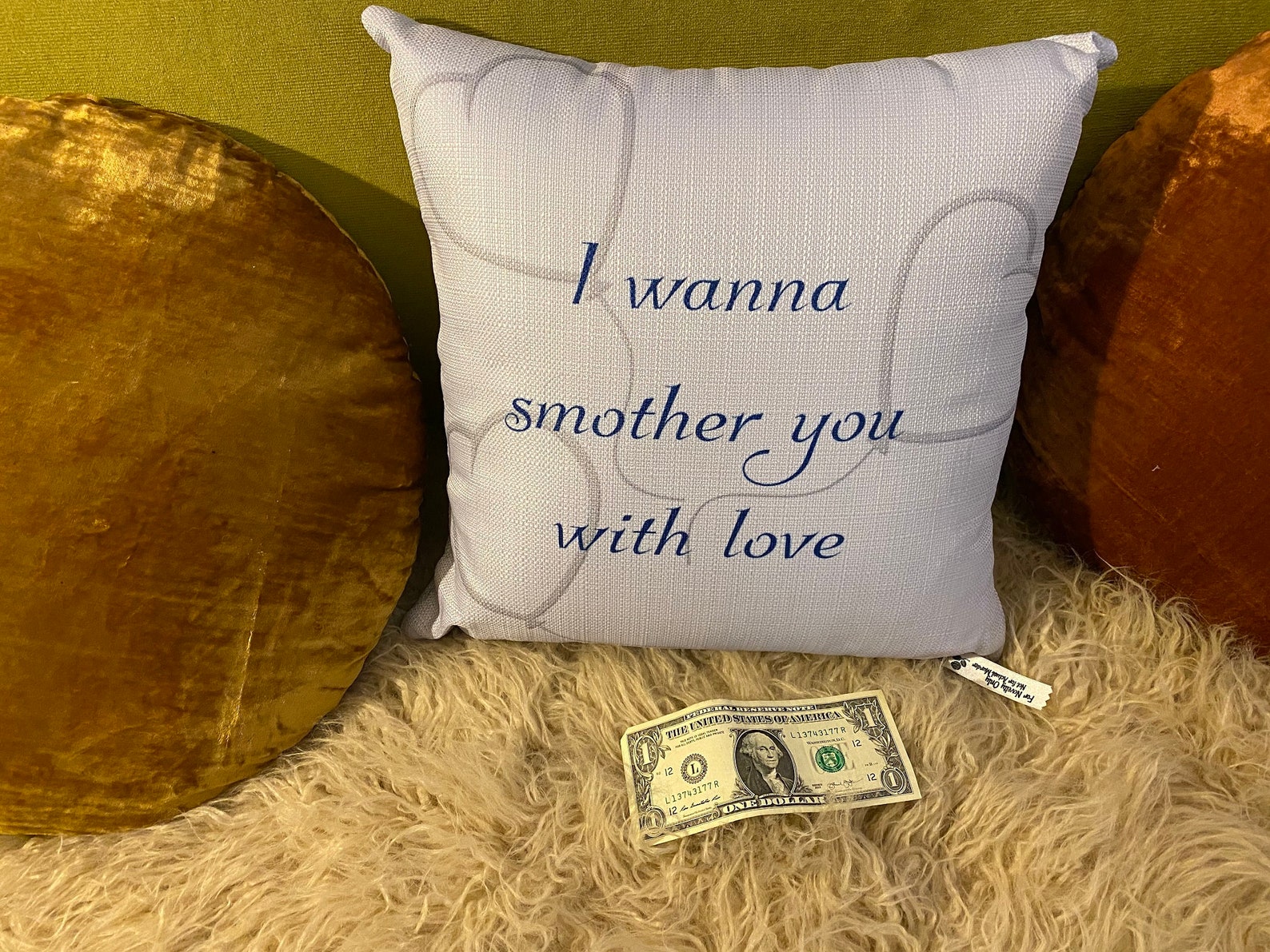 The With Love Smothering Pillow Novelty Pillow Dark Humor Etsy Italia