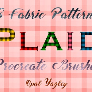 Seamless Plaid Pattern Procreate Brushes / Fabric Textures / Textile Pattern / Gingham Brush/ Checkered Brush / Instant Download