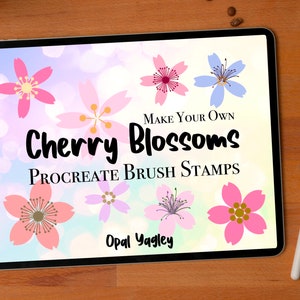 18 Cherry Blossoms Procreate Stamps / 12 Petals and 6 Stamen Procreate Brush Set / Welcome Spring Flower Brush Collection / Instant Download