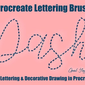 Dash Procreate Lettering Brush / Procreate Brush for Hand Lettering / Dash Brush / Procreate App / Instant Download