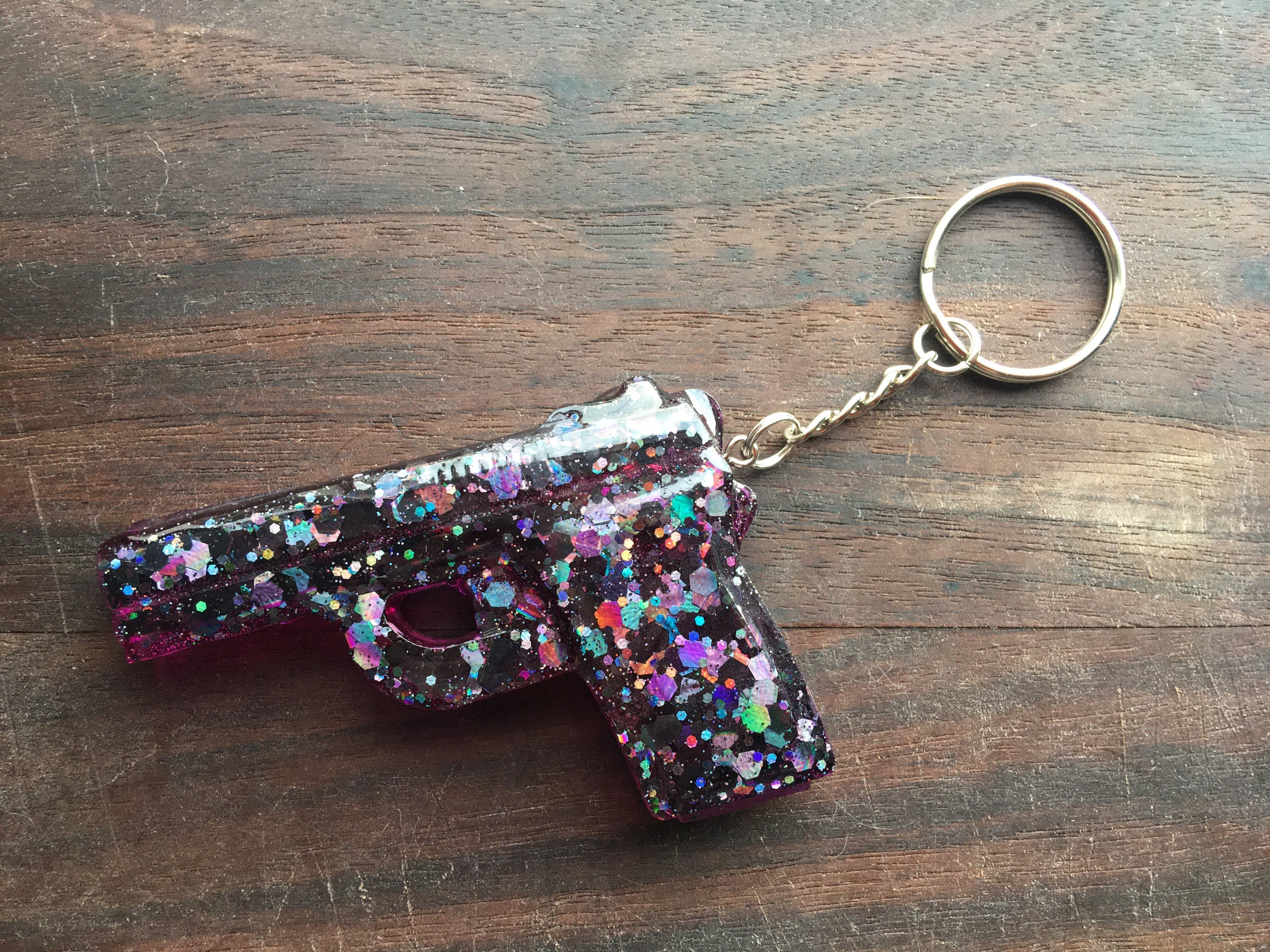 Mini Resin guns Resin Keychains space gun toy gift for Etsy
